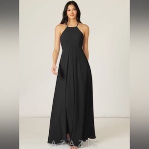 Black Size 8 Azazie Bridesmaid Dress